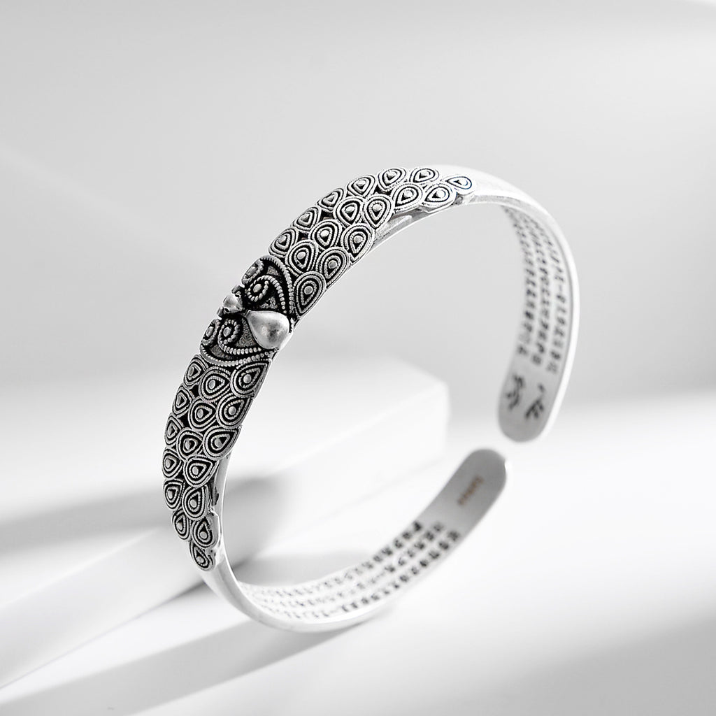 Pulsera de plata bañada en cobre antiguo