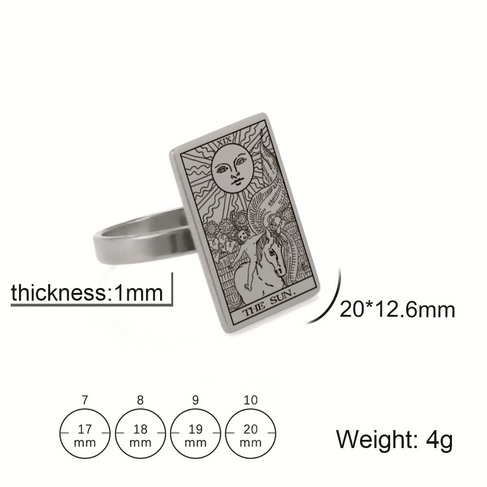 Anillo de acero para celebridades de internet, promoción de joyas en Xiao Hong Shu