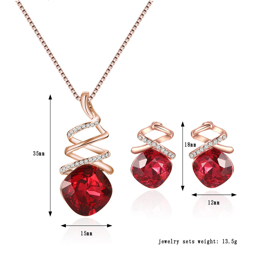 Schmuckset Braut-Halskette Ohrringe Modeschmuck-Set