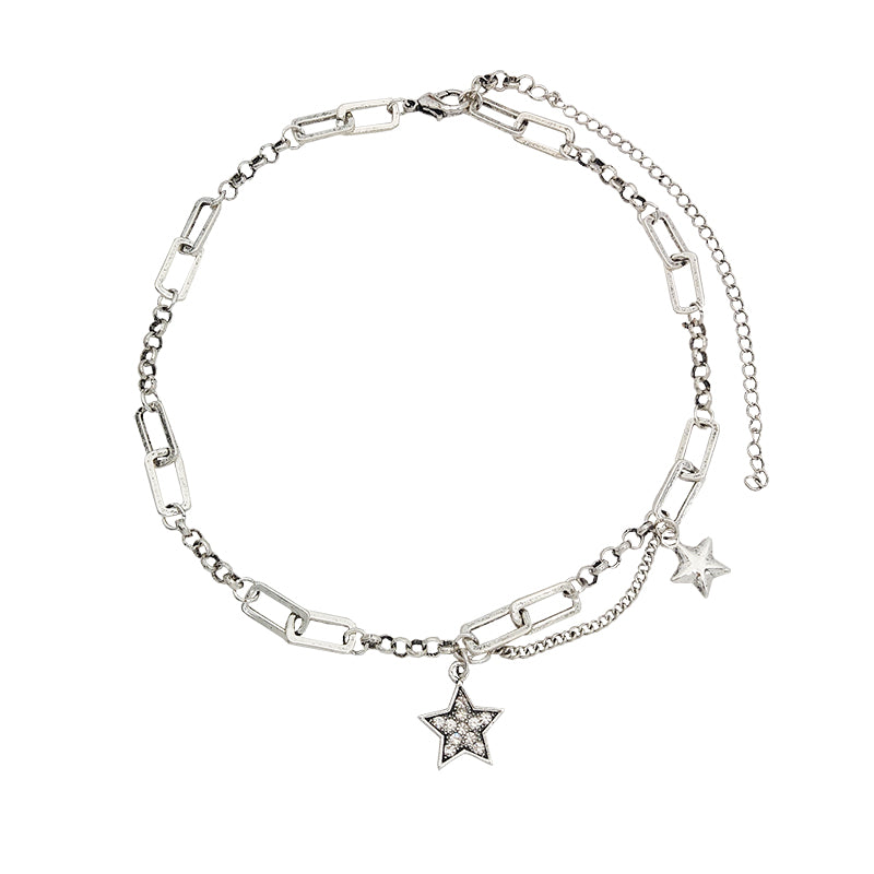 Collar Hip Hop Cool Star para mujer, moda de lujo ligero