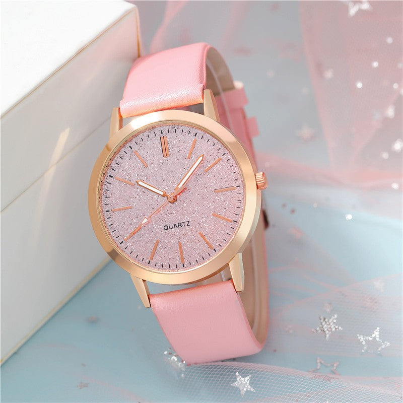 Conjunto de reloj de cuarzo de mujer con puntero redondo