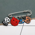 Brosche tropfender Kürbis Katze Geist Totenkopf Pin