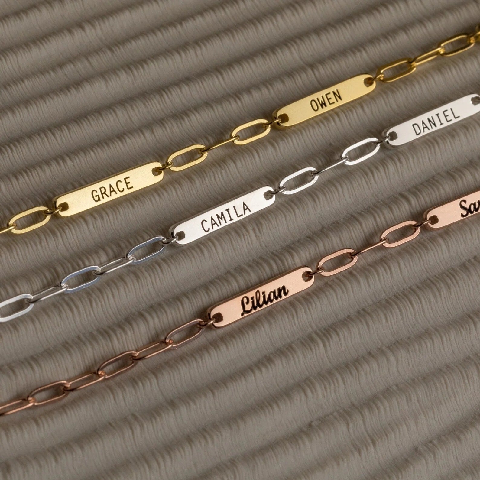 Personalized Tag Name Stainless Steel Rectangular Necklace