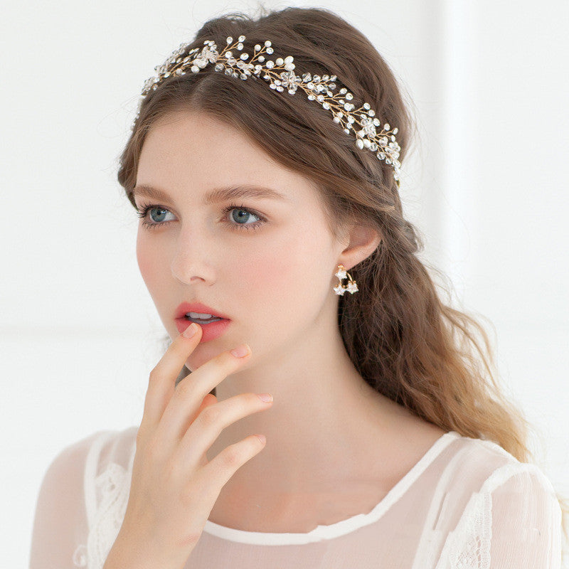 Mode Hochzeit Styling Perlenkopfschmuck