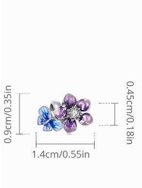 Pulsera de plata de ley S925 con cuentas, chapada en oro blanco, cuentas de colores