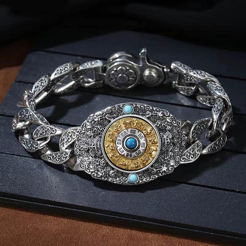 Protective Talisman Charts Rotating Vintage Bracelet