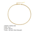Collar de oro con cadena de cuerda Bianca