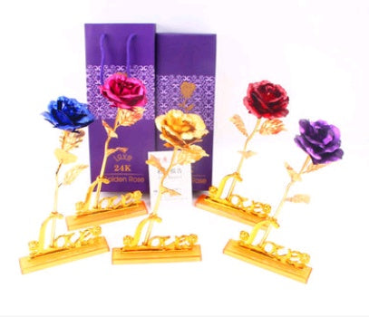 regalo de rosa de oro