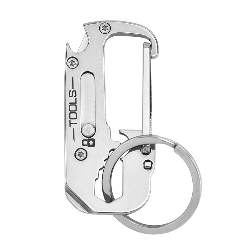 Llavero multifuncional de acero inoxidable con navaja de bolsillo