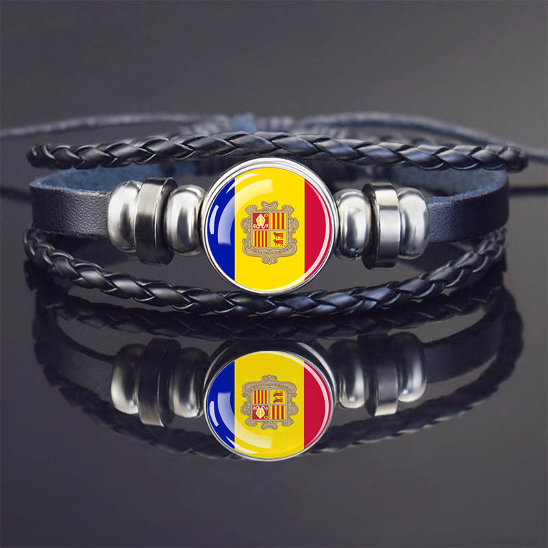 World Flag Bracelet Woven Twisted