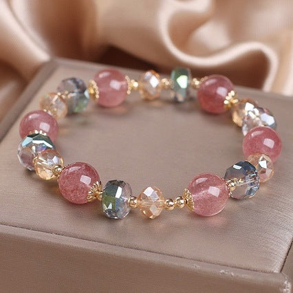 Natural Strawberry Quartz Bracelet Bracelet Simple