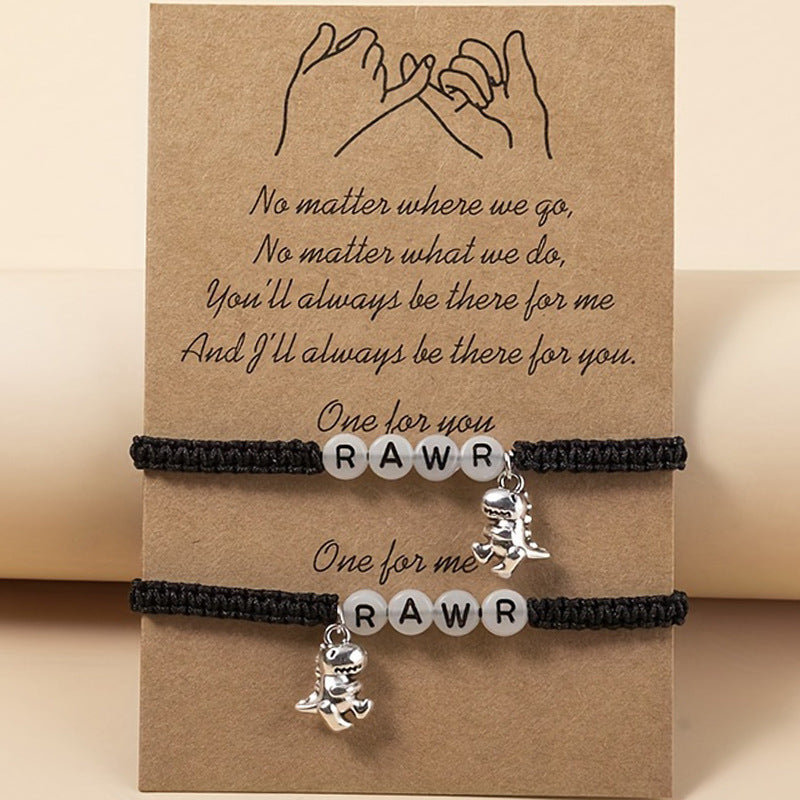 Luminous Letters Hand-woven Adjustable Bracelet Suit