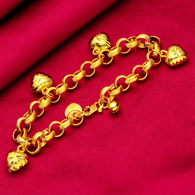 Vietnam Placer Gold Girls Fashion Hollow Bracelet