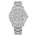 Reloj de esfera grande con diamantes de imitación a la moda