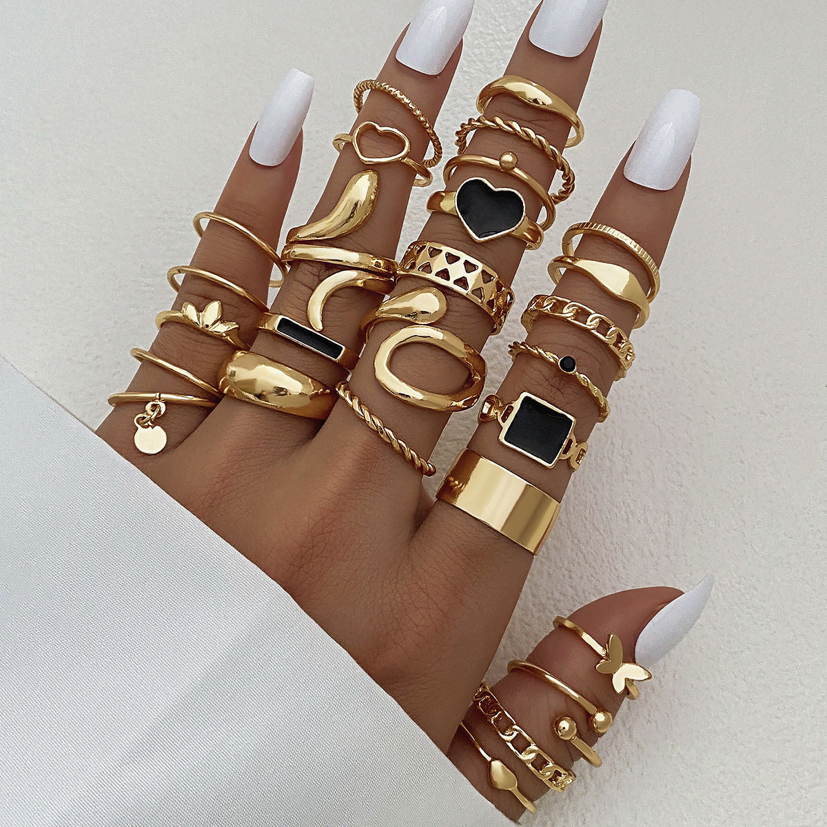 Ring Damen Nischen Senior Knöchelring 23-teiliges Set