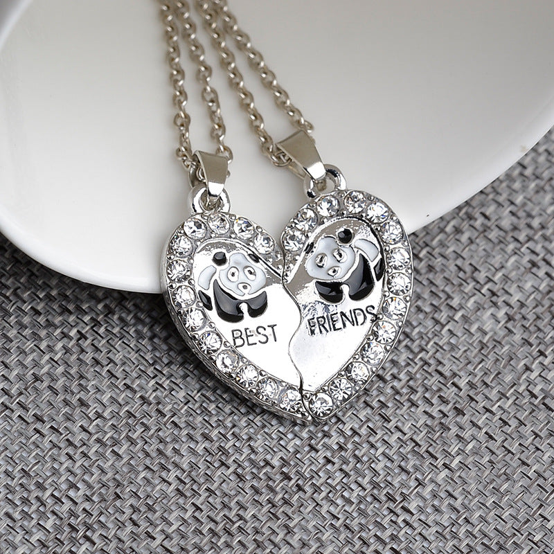 ROSS Heart Best friend Pendant Necklace
