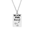 KPOP Jisoo Lisa Jennie Rose Signature ID Pendant Necklace