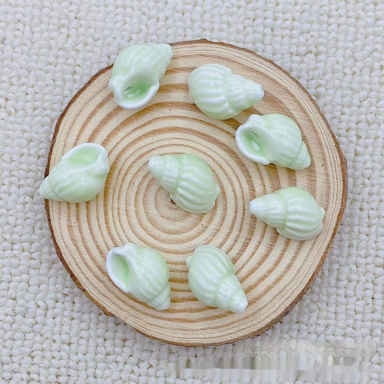 Cuentas de Cerámica de Concha, Cuentas Sueltas de Caracoles, Cuentas de Seda, Adorno Hecho a Mano DIY
