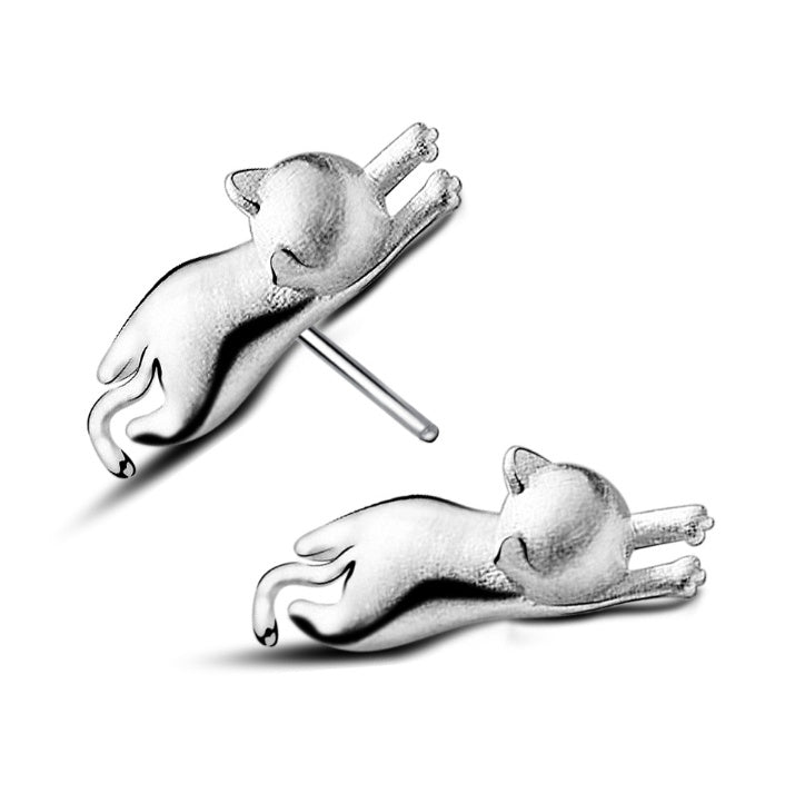 Niedliches Katzen-Schmuckset - Ring - Ohrringe - Halskette