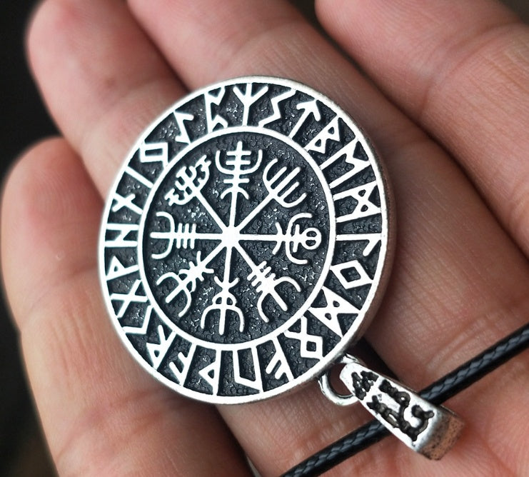 Nordic Symbol Viking Rune Ring Amulet Pendant necklace