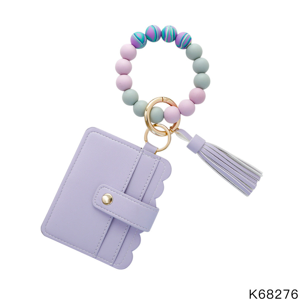 Silicone Bracelet Wrist Keychain Pendant