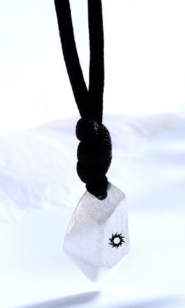 The Sun And The Moon Attract A Wishing Stone Couple Necklace Hipster Simple Brushed Magnet Pendant