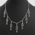 7 collares de calaveras punk