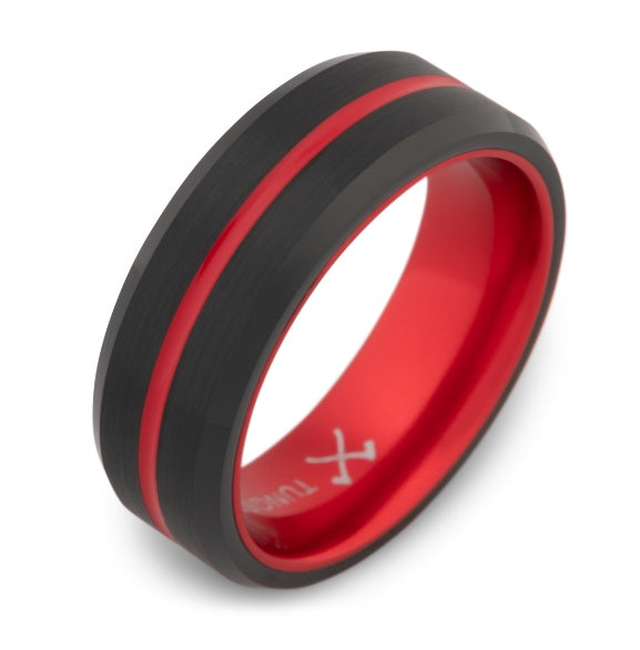 Feuerstreifen Wolframcarbid-Ring
