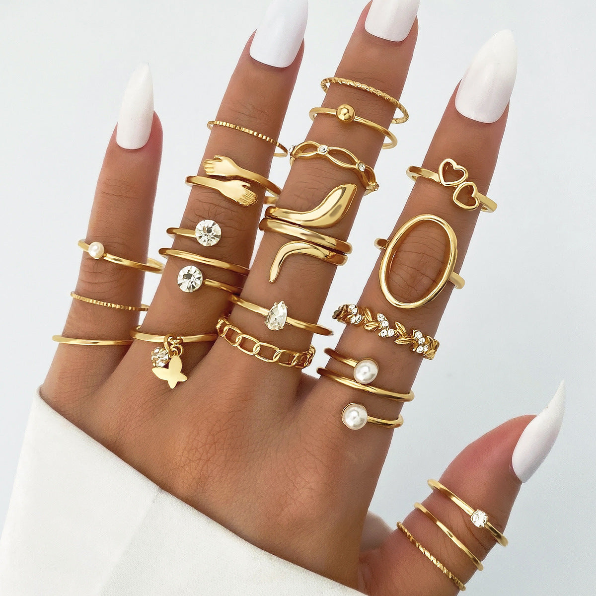 Ring Damen Nischen Senior Knöchelring 23-teiliges Set