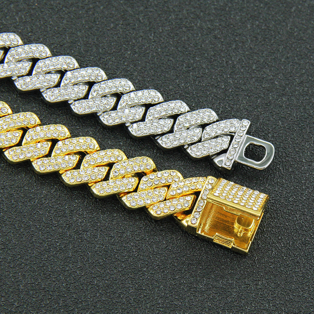 Herren Hip Hop Herrliche Diamant Diamant Cuban Gliederkette Halskette
