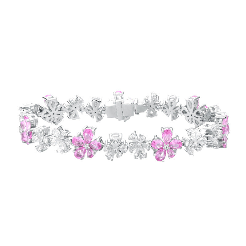 Zirkon Kirschblüten Mode Bankett Armband