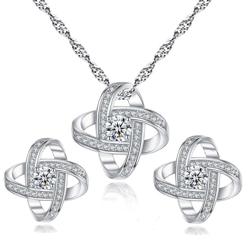 Schmuckset Halskette Ohrringe „Ewiger Stern“