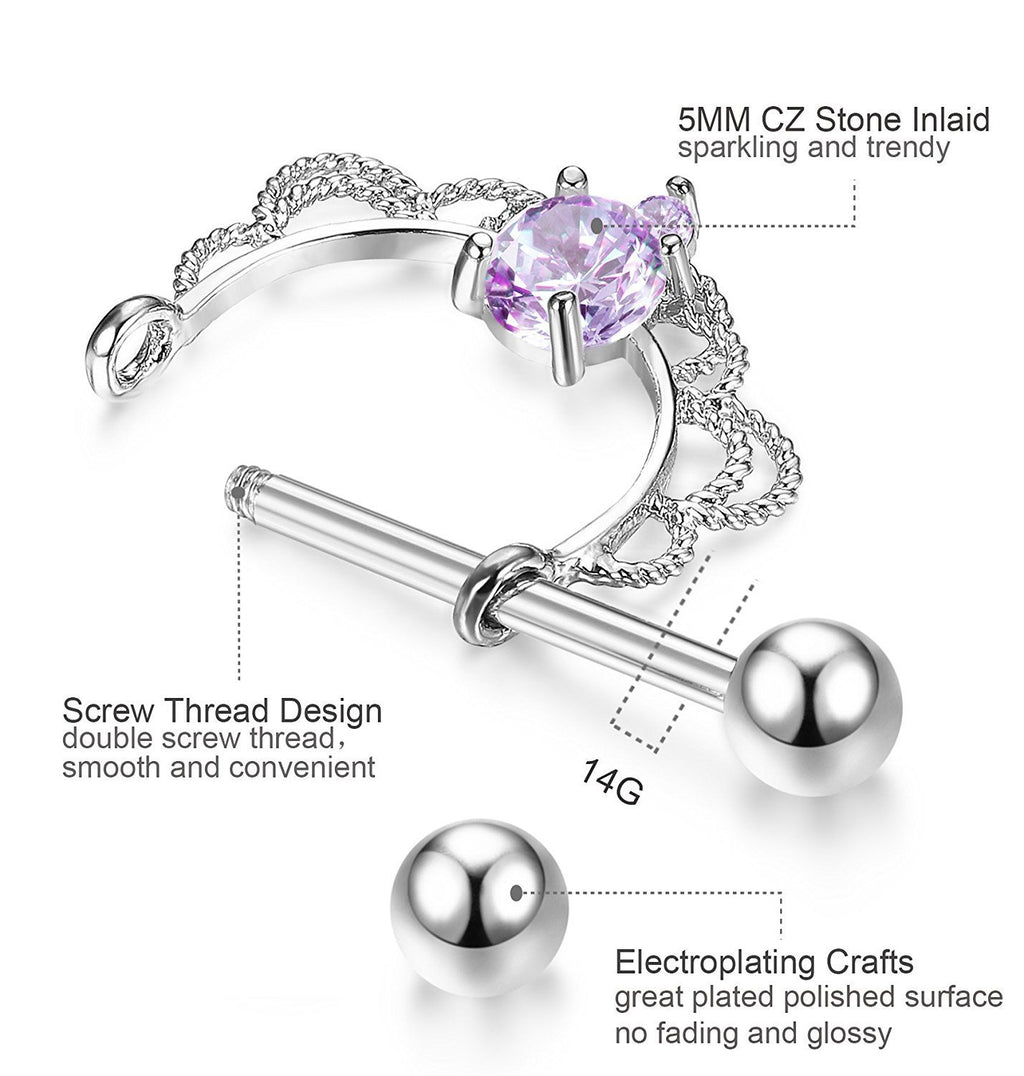 Anillo Colgante de Pecho con Diamantes de Aleación en Forma de U de Acero Inoxidable