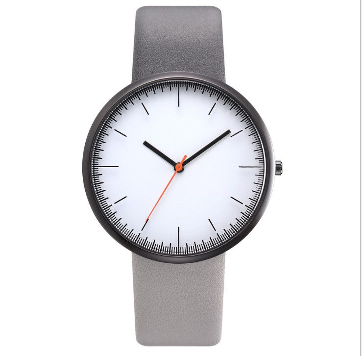 Frauen Uhr Grau Kontrast Leder Quarzuhr Frauen Uhren Liebhaber Unisex Casual Damen Armbanduhr Uhr Relogio Feminino