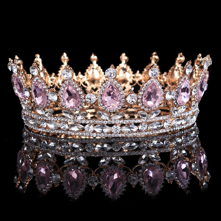 Barocke Brautkrone Kopfschmuck Strass-Haaraccessoires