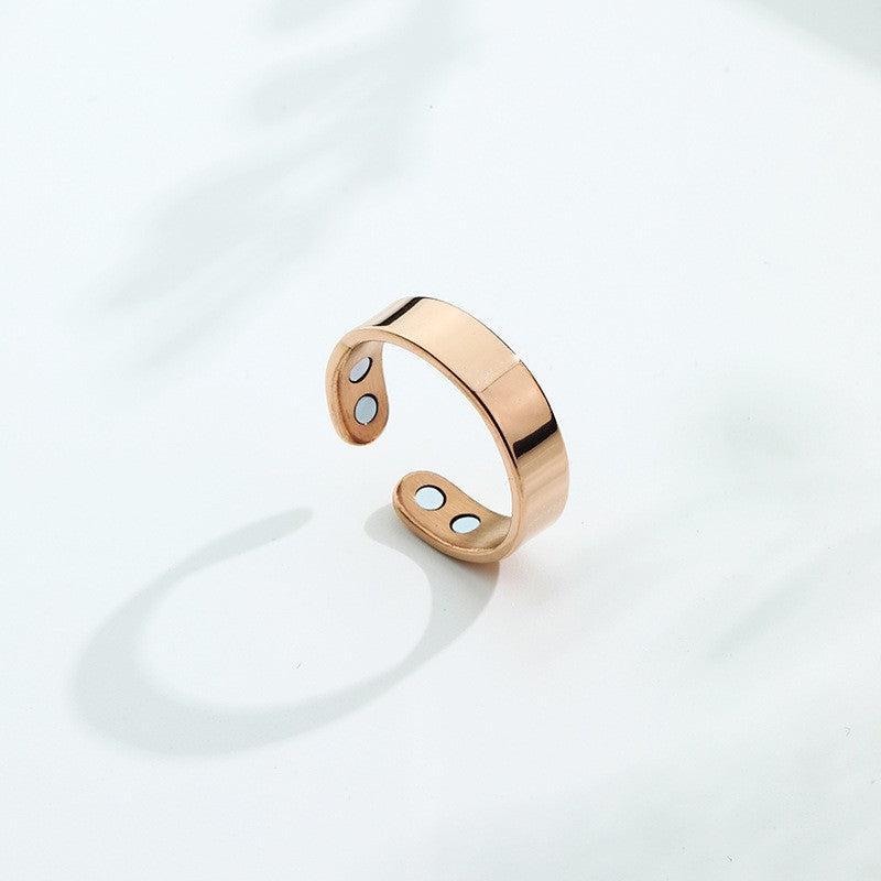 Anillo Antirronquidos Detener Ronquidos Ayuda Respiratoria Acupresión Tratamiento Antirronquidos Terapia Magnética Anillo de Dedo Saludable Joyería