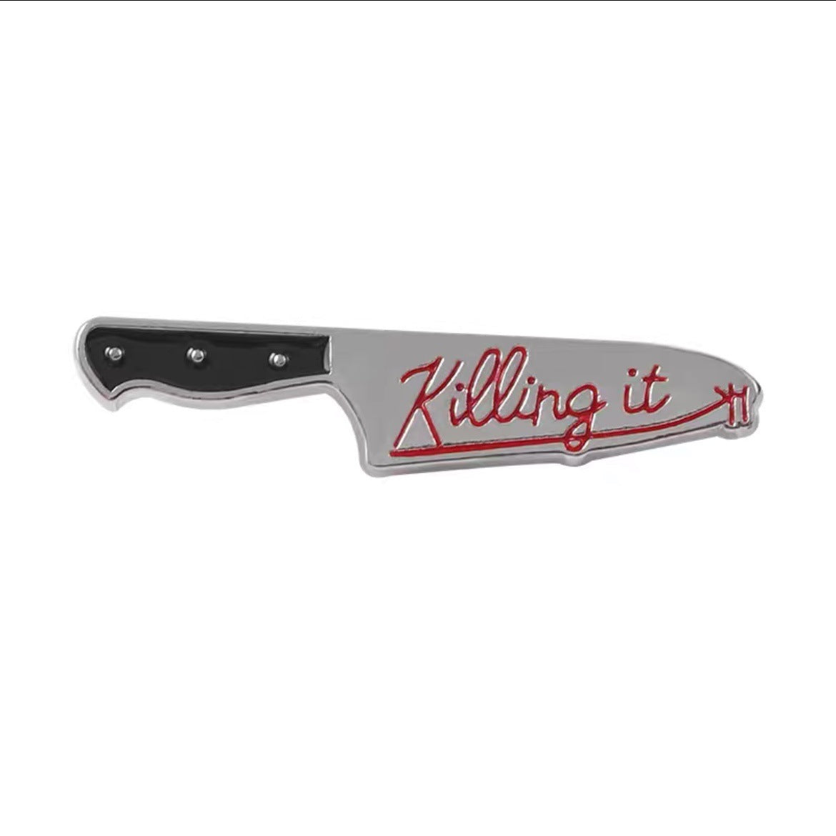 Schwarze Katze Messer Brosche Süße Persönlichkeit Original Abzeichen Cartoon Metall Accessoires