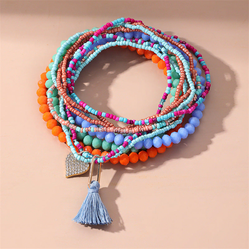 Adornos para pies Bohemia Color Perla Concha de Estrella de Mar Colgante Tobillera Adorno de Estilo de Playa Femenino