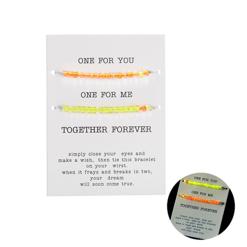 Fashion Personality Color Luminous Beads Bracelet