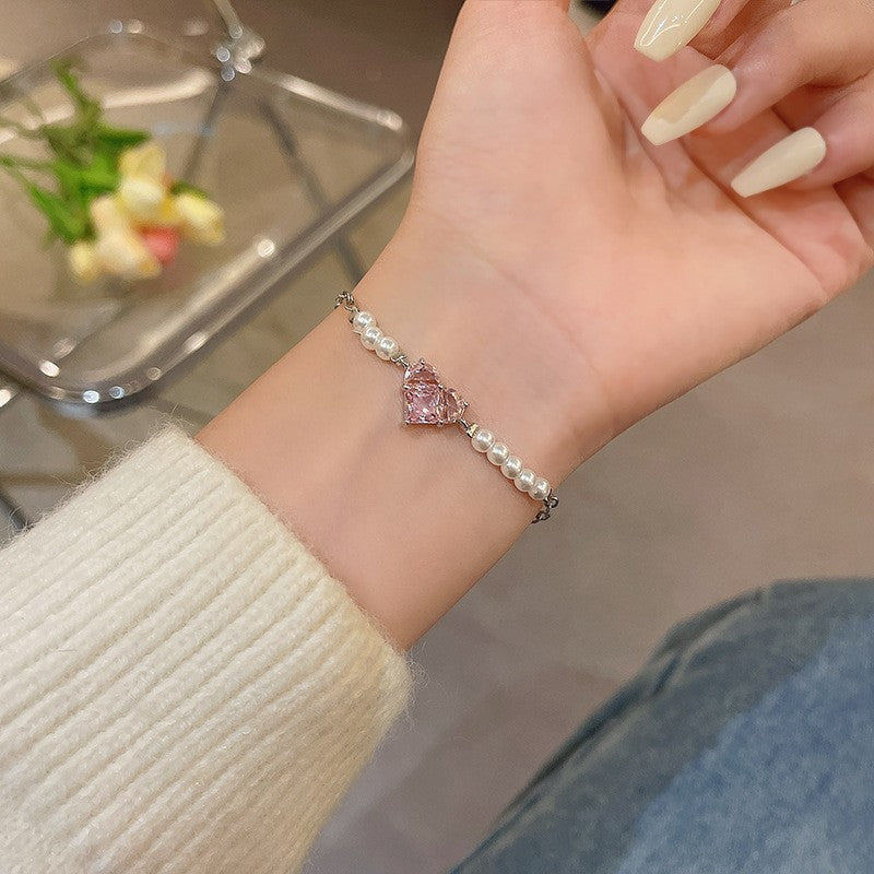 Pulsera Retro Amor Perla para Mujer