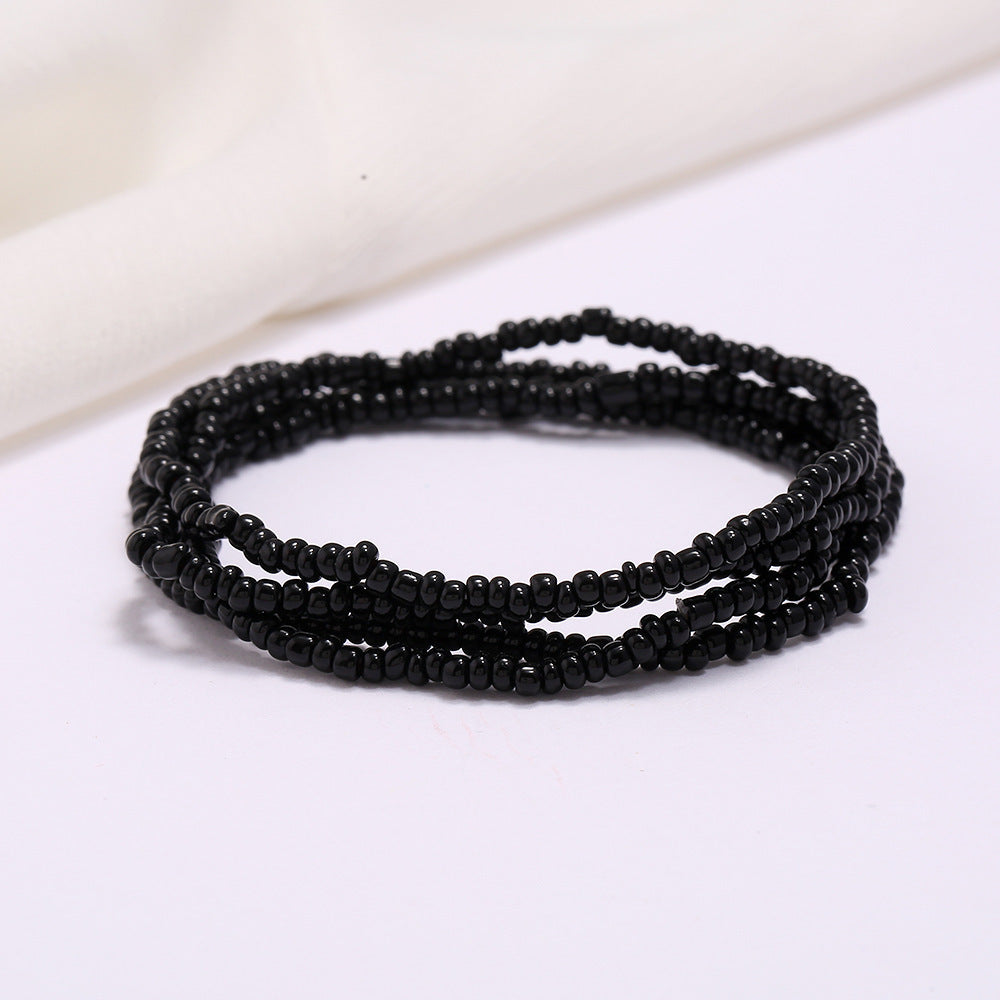 Women's Colorful Beaded Elastic Waist Chain