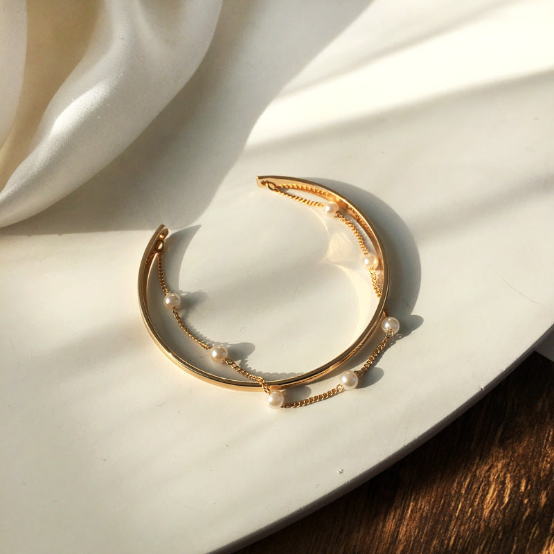 Pulseras de doble capa, Lindas y adorables para novias, Pulseras para mujer