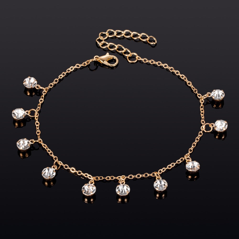 Tobillera Sencilla de Aleación con Diamantes para Mujer