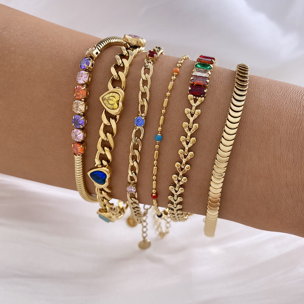 Designer-Weizenketten-Zirkon-Armband