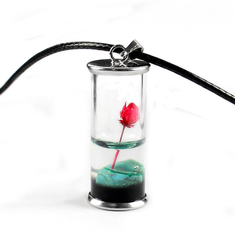 Anhänger aus getrockneten Blumen, mit Harz, Gänseblümchen-Kette