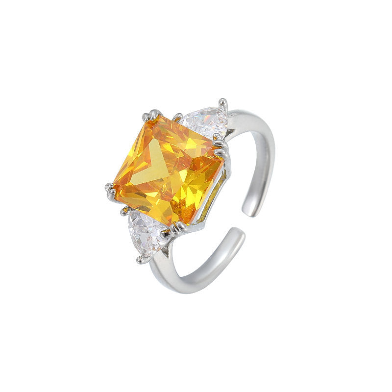 Moda Interés especial Temperamental Dedo índice Anillo de meñique Brillante