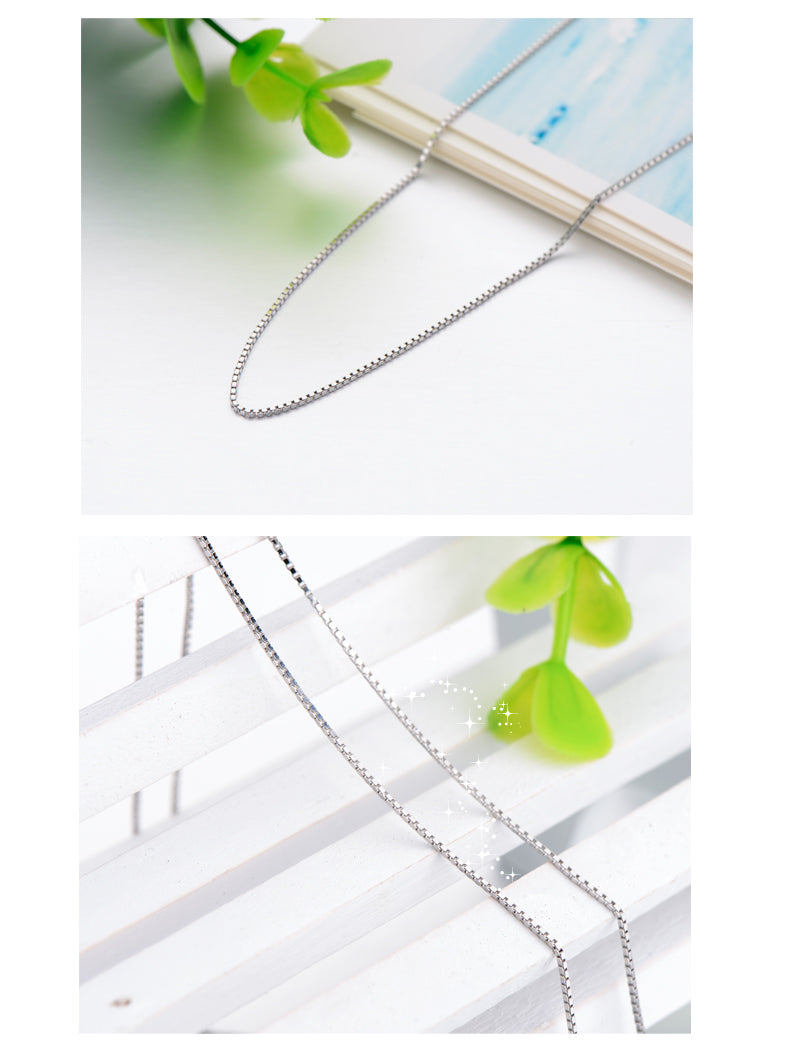 Liebeskette Damen Süßer Herzförmiger Anhänger Einfaches Temperament Silber Artikel Schmuck