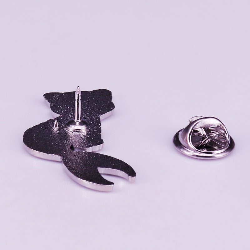 Broche Esmaltado de Gato Sirena de Dibujos Animados Bonito