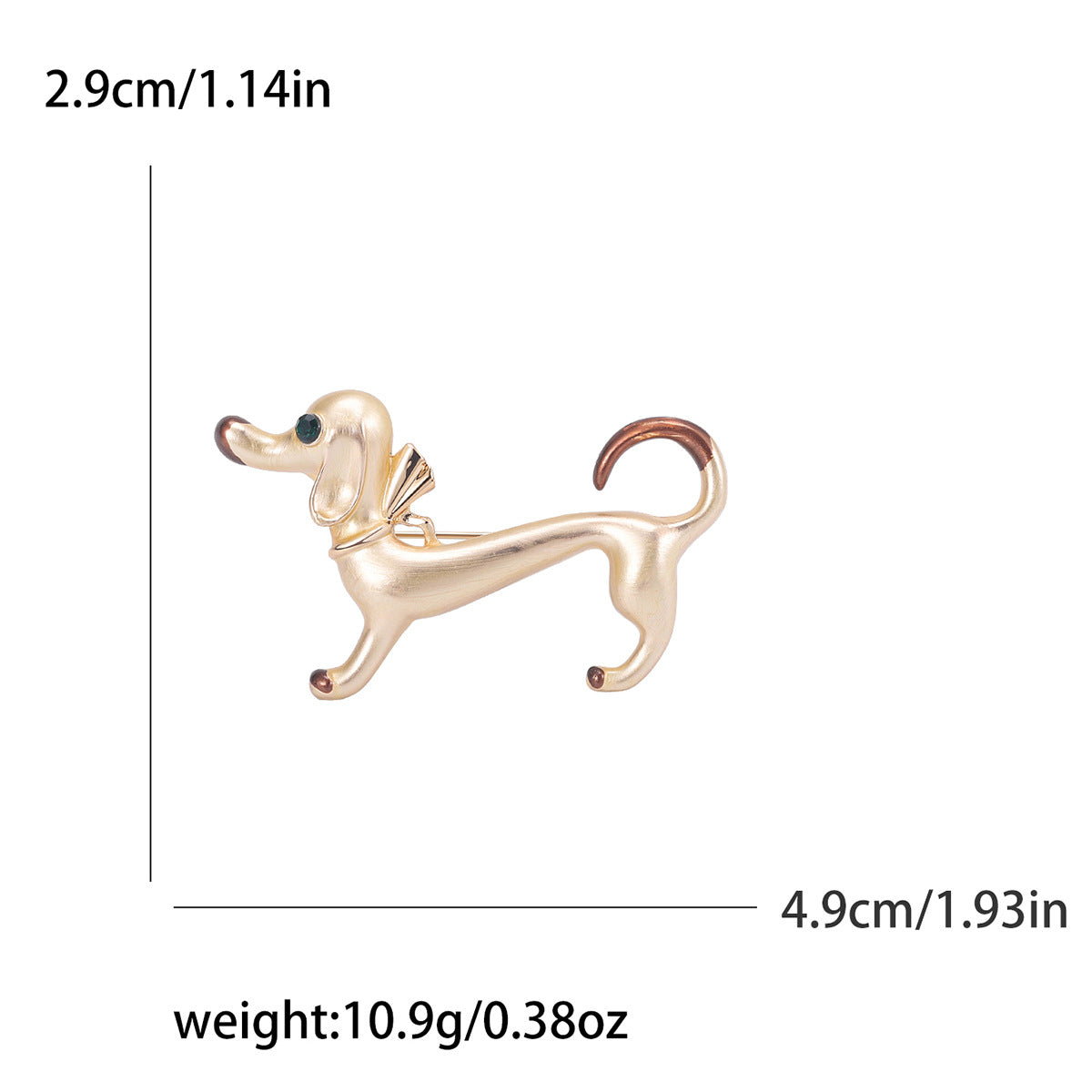 Niedliche tropfende Ölwursthund-Tiermotiv-Anstecknadel im einfachen Stil, Brosche, Ornament