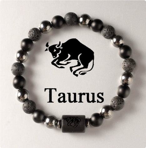 Twelve Constellation Couple Bracelet Tigereye Handmade Bracelet Shooter